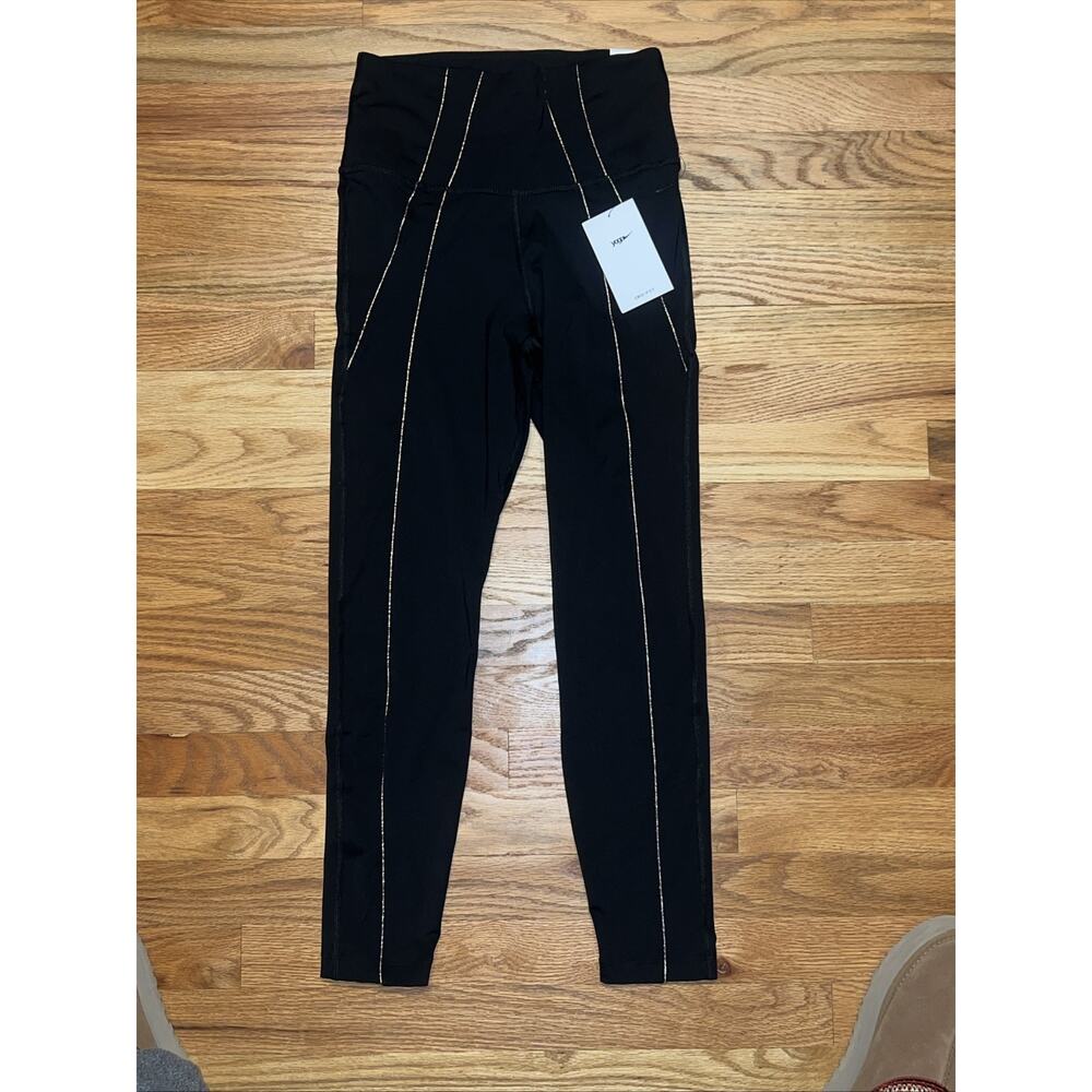 NIKE Women's YOGA Dri-FIT Yoga High-Waist 7/8 Metallic Trim Leggings NWT MEDIUM - Picture 2 of 8